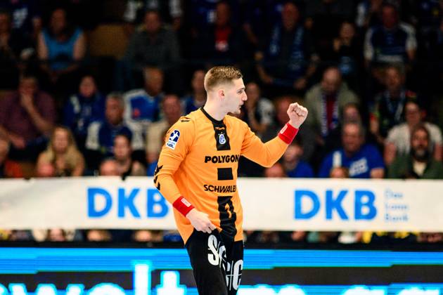 Dominik Kuzmanovic TW, VfL Gummersbach, 1 GER, Thuringia, ThSV Eisenach v VfL Gummersbach, Handball, Daikin 1 Handballbundesliga, Matchday 30, Season 2024 2025, Sunday, 18 05 2025, 16 30 GER, Thuringia, ThSV Eisenach v VfL Gummersbach, Handball, Daikin 1 Handballbundesliga, Matchday 30, Season 2024 2025, Sunday, 18 05 2025, 16 30 Eisenach Copyright: xEibner-Pressefoto MartinxHerbstx EP_MHT