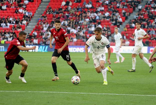 UEFA European Under-17 Championship 2024 25 Group A, in Tirana on, Albania on May 19, 2025. The football match Albania vs Portugal during the UEFA European Under-17 Championship 2024 25 Group A at Arena Kombetare stadium in Tirana, Albania, on May 19, 2025. TIRANE ALBANIA Copyright: xMALTONxDIBRAx
