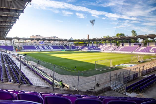 Szusza Ferenc Stadium, Budapest The traditional club Ujpest FC plays its home games here International matches are also occasionally played here Copyright: xUdoxHerrmannx