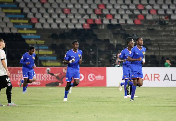 UEFA European Under-17 Championship 2024 25 Group A, in Tirana on, Albania on May 19, 2025. FranceÕs players celebrate scoring during the UEFA European Under-17 Championship 2024 25 Group A football match Germany vs France at the Elbasan Arena stadium in Elbasan, Albania, on May 19, 2025. TIRANE ALBANIA Copyright: xSTRINGERx