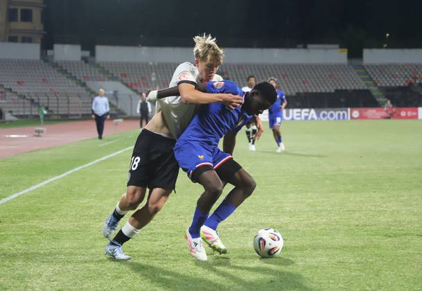 UEFA European Under-17 Championship 2024 25 Group A, in Tirana on, Albania on May 19, 2025. The football match Germany vs France during the UEFA European Under-17 Championship 2024 25 Group A at the Elbasan Arena stadium in Elbasan, Albania, on May 19, 2025. TIRANE ALBANIA Copyright: xSTRINGERx