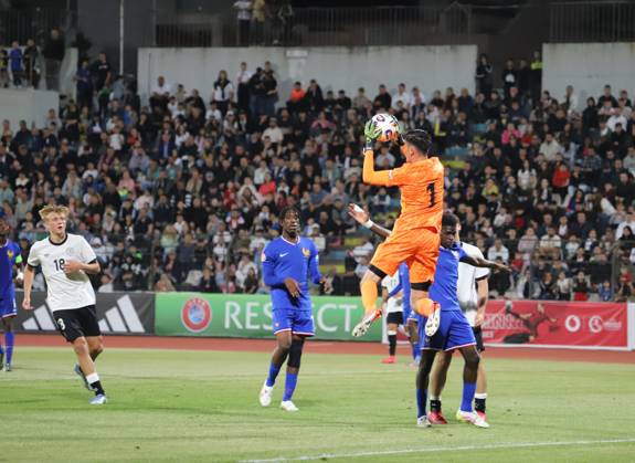UEFA European Under-17 Championship 2024 25 Group A, in Tirana on, Albania on May 19, 2025. The football match Germany vs France during the UEFA European Under-17 Championship 2024 25 Group A at the Elbasan Arena stadium in Elbasan, Albania, on May 19, 2025. TIRANE ALBANIA Copyright: xSTRINGERx
