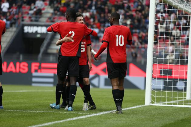 FOOTBALL : Rennes vs AS Monaco - Challenge Espoirs 2025 - Finale - 21 05 2025 Isiaka Soukouna and his team of Stade Rennais during the Challenge Espoirs 2025, Final football match between Stade Rennais and AS Monaco on 21 May 2025 at Roazhon Park in Rennes, France - Photo Julien Kammerer PsnewZ RennesFrance Copyright: xJulienxKammererx