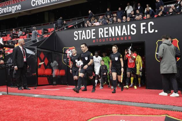 FOOTBALL : Rennes vs AS Monaco - Challenge Espoirs 2025 - Finale - 21 05 2025 Arrival on the stadium lawn during the Challenge Espoirs 2025, Final football match between Stade Rennais and AS Monaco on 21 May 2025 at Roazhon Park in Rennes, France - Photo Julien Kammerer PsnewZ RennesFrance Copyright: xJulienxKammererx