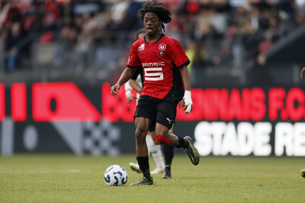 FOOTBALL : Rennes vs AS Monaco - Challenge Espoirs 2025 - Finale - 21 05 2025 Lionel Ngangue of Stade Rennais during the Challenge Espoirs 2025, Final football match between Stade Rennais and AS Monaco on 21 May 2025 at Roazhon Park in Rennes, France - Photo Julien Kammerer PsnewZ RennesFrance Copyright: xJulienxKammererx
