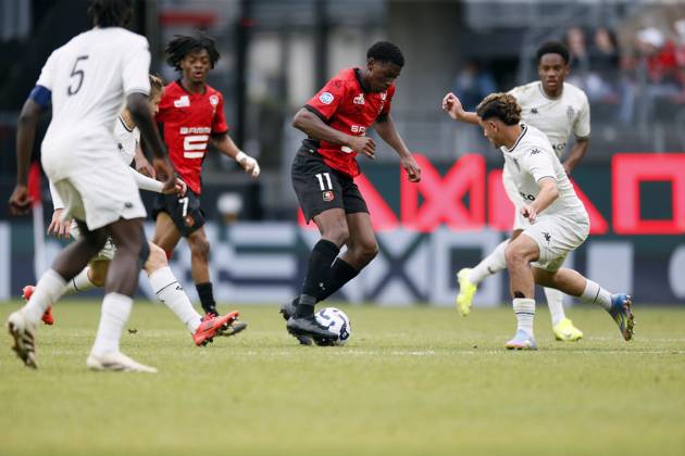 FOOTBALL : Rennes vs AS Monaco - Challenge Espoirs 2025 - Finale - 21 05 2025 Nordan Mukiele of Stade Rennais during the Challenge Espoirs 2025, Final football match between Stade Rennais and AS Monaco on 21 May 2025 at Roazhon Park in Rennes, France - Photo Julien Kammerer PsnewZ RennesFrance Copyright: xJulienxKammererx