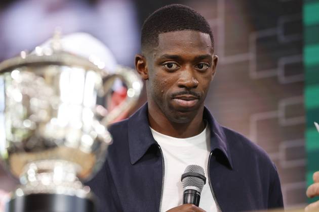 Tennis, Fußballer Ousmane Dembele besucht Auslosung der French Open in Paris
