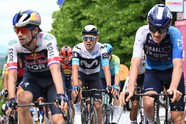 23-05-2025 Giro D italia; Tappa 13 Rovigo - Vicenza; 2025, Movistar; Aular Sanabria, Orluis; Vicenza - Monte Berico; 