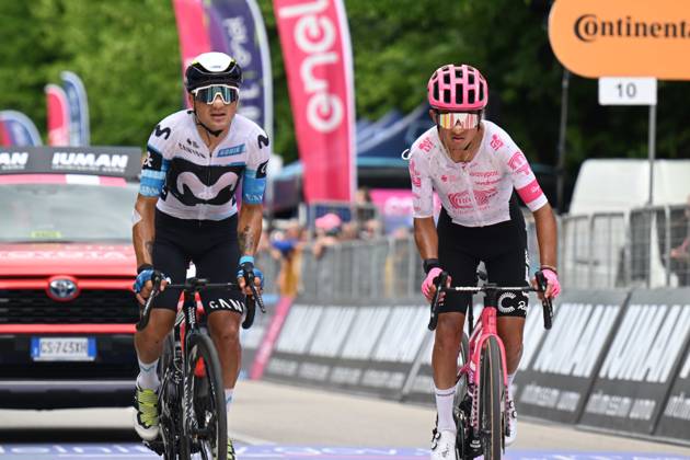 23-05-2025 Giro D italia; Tappa 13 Rovigo - Vicenza; 2025, Movistar; 2025, Ef Education - Easypost; Cepeda, Jefferson; Cepeda, Alexander; Vicenza - Monte Berico; 