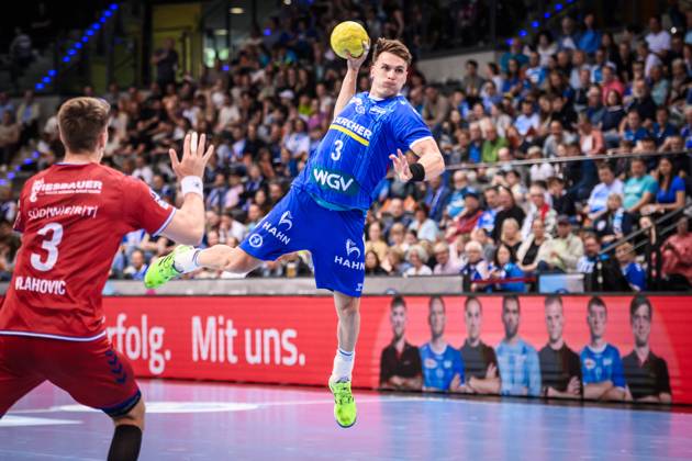 Max Haefner TVB Stuttgart, 03 GER, TVB Stuttgart SG BBM Bietigheim, Handball, Bundesliga, HBL, 26 Matchday, Season 2024 2025, 24 05 2025, Stuttgart Porsche Arena GER, TVB Stuttgart SG BBM Bietigheim, Handball, Bundesliga, HBL, 26 Matchday, Season 2024 2025, 24 05 2025, Stuttgart Porsche Arena Stuttgart Copyright: xSandyxDinkelackerx EP_SDR