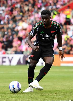 Southampton v Arsenal, Premier League, Football, St. Marys Stadium, Southampton, Hampshire, UK - 25 May 2025 Bukayo Saka of Arsenal Southampton St Marys Stadium Hampshire GBR, UK NEWSPAPERS OUT Copyright: xMarkxEnfieldx