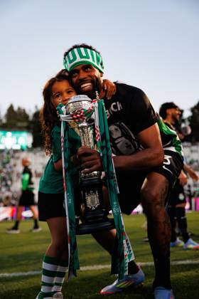 Jeremiah St. Juste seen during Taca de Portugal 2025 final game between teams of SL Benfica and Sporting CP (Maciej Rogowski) Lisboa Estadio Nacional Jamor Portugal Copyright: xMaciejxRogowskix scpslb2425-166