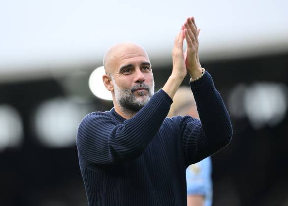 Football - 2024 2025 Premier League - Fulham vs Manchester City - Craven Cottage - Sunday 25th May 2025. Manchester City manager Pep Guardiola. COLORSPORT Ashley Western