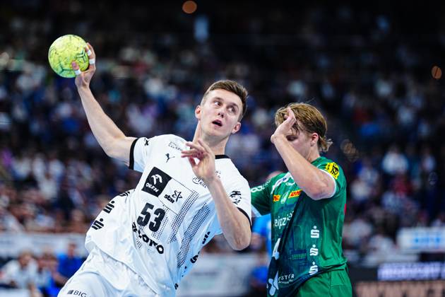 Nikola Bilyk THW Kiel, 53 , Andri Mar Runarsson SC DHfK Leipzig, 04 GER, THW Kiel vs SC DHfK Leipzig, Handball, Bundesliga, Matchday, 31, Season 2024 2025, 28 05 2025 GER, THW Kiel vs SC DHfK Leipzig, Handball, Bundesliga, Matchday, 31, Season 2024 2025, 28 05 2025 Kiel Copyright: xEibner-Pressefoto MarcelxvonxFehrnx EP_MFN