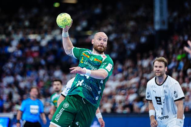 Throw Goal Moritz Preuss SC DHfK Leipzig, 24 GER, THW Kiel vs SC DHfK Leipzig, Handball, Bundesliga, Matchday, 31, Season 2024 2025, 28 05 2025 GER, THW Kiel vs SC DHfK Leipzig, Handball, Bundesliga, Matchday, 31, Season 2024 2025, 28 05 2025 Kiel Copyright: xEibner-Pressefoto MarcelxvonxFehrnx EP_MFN