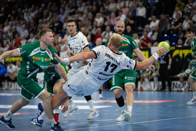 DAIKIN HBL THW Kiel vs SC DHfK Leipzig 28 05 25 Backhand throw by Patrick Wiencek No 17, THW Kiel DAIKIN HBL THW Kiel vs SC DHfK Leipzig, Wunderino Arena on 28 05 25 Copyright: xBEAUTIFULxSPORTS MarioxM.xKobergx