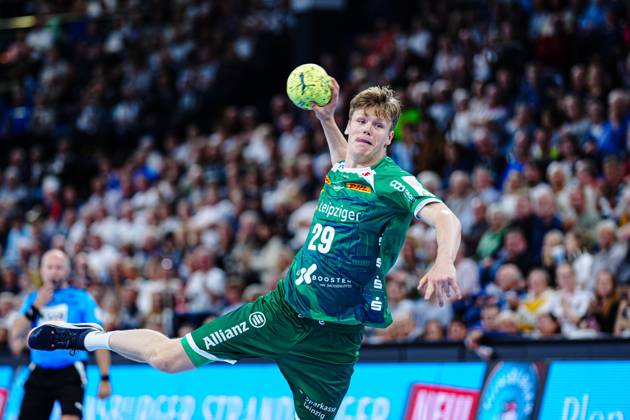 Throw Goal Friedrich Schmitt SC DHfK Leipzig, 29 GER, THW Kiel vs SC DHfK Leipzig, Handball, Bundesliga, Matchday, 31, Season 2024 2025, 28 05 2025 GER, THW Kiel vs SC DHfK Leipzig, Handball, Bundesliga, Matchday, 31, Season 2024 2025, 28 05 2025 Kiel Copyright: xEibner-Pressefoto MarcelxvonxFehrnx EP_MFN