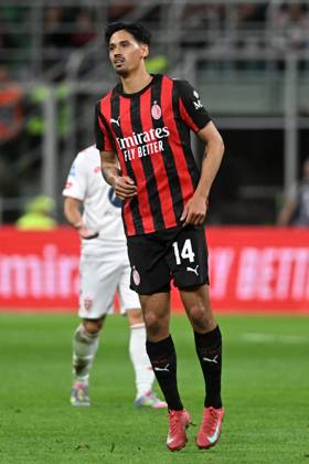 TIJANI REIJNDERS, Serie A 2024-25, Milan-Monza 2-0, Milan New Shirt 2025-26, azione, action, single shot SERIE A 2024-25 MILAN-MONZA 2-0 Milan Maglia Nuova 2025-26