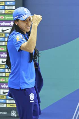 Friendly match between Brazil and Japan in Sao Paulo Sao Paulo (SP), 05 30 2025 friendly teams Brazil Japan Brazilian national team, Nationalteam player Marta arrives for the match against Japan, Japan at the Neo Quimica Arena, Sao Paulo-SP, this Friday, May 30, 2025. (Foto: Leco Viana Thenews2 imago images) Copyright: xLecoxVianax