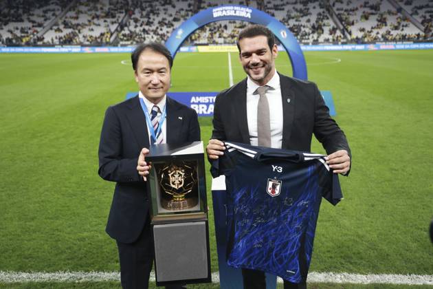 Friendly match between Brazil and Japan in Sao Paulo Sao Paulo (SP), 05 30 2025 friendly teams Brazil Japan the new president of the Brazilian Football Confederation CBF, Samir Xaud, during the match between Brazil and Japan, held at the Neo Quimica Arena, Sao Paulo-SP, this Friday, May 30, 2025. (Foto: Leco Viana Thenews2 imago images) Copyright: xLecoxVianax