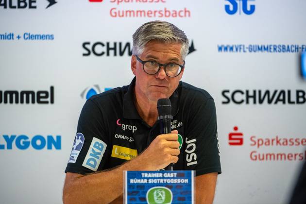 Daikin Handball Bundesliga, VfL Gummersbach SC DHFK Leipzig 31 05 2025 Rúnar Sigtryggsson Coach of SC DHfK Leipzig at the press conference Daikin Handball Bundesliga, VfL Gummersbach SC DHFK Leipzig 31 05 2025 Copyright: xBEAUTIFULxSPORTS Erlhofx