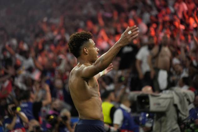 2025 UEFA Champions League Final: Paris Saint-Germain F.C. vs. FC Internazionale Milano Desire Doue of Paris Saint-Germain F.C. scores his second goal of the evening and celebrates during the 2025 UEFA Champions League Final: Paris Saint-Germain F.C. vs. FC Internazionale Milano on 31 May 2025, at Munich Football Arena, in Munich, Germany Munich Munich Football Arena Germany Copyright: xAlexandraxFechetex _ADR2933