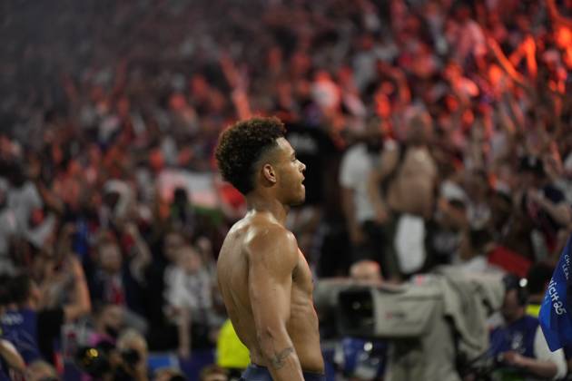 2025 UEFA Champions League Final: Paris Saint-Germain F.C. vs. FC Internazionale Milano Desire Doue of Paris Saint-Germain F.C. scores his second goal of the evening and celebrates during the 2025 UEFA Champions League Final: Paris Saint-Germain F.C. vs. FC Internazionale Milano on 31 May 2025, at Munich Football Arena, in Munich, Germany Munich Munich Football Arena Germany Copyright: xAlexandraxFechetex _ADR2936