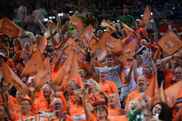 June 1, 2025, Budapest, Budapest, Hungary: Fans of Odense Handbold before the final of the EHF Champions League Woman between Gyori Audi ETO KC and Odense Handbold on the second day of the EHF Champions league Final4 Woman in Budapest on the 1th of June. Budapest Hungary - ZUMAs291 20250601_zip_s291_040 Copyright: xBalintxSzentgallayx