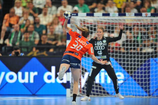 June 1, 2025, Budapest, Budapest, Hungary: Aagot Hansen Andrea of Odense Handbold on the final of the EHF Champions League Woman between Gyori Audi ETO KC and Odense Handbold on the second day of the EHF Champions league Final4 Woman in Budapest on the 1th of June. Budapest Hungary - ZUMAs291 20250601_zip_s291_045 Copyright: xBalintxSzentgallayx