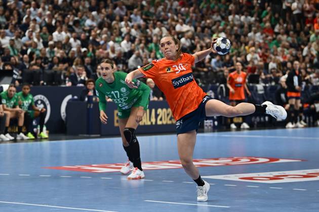 BUDAPEST: Gyori Audi ETO and Odense Handhold, gold medal Andrea Aagot Hansen of Odense Handhold reacts during the EHF Champions League Women 2024 2025 gold medal game between Gyori Audi ETO and Odense Handhold, in Budapest, Hungary, June 01, 2025. Alex Nicodim Imago Images Copyright: xAlexxNicodimx