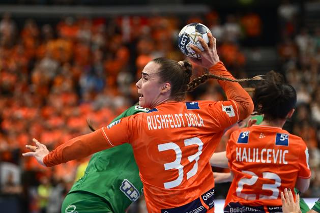 BUDAPEST: Gyori Audi ETO and Odense Handhold, gold medal Thale Deila of Odense Handhold in action during the EHF Champions League Women 2024 2025 gold medal game between Gyori Audi ETO and Odense Handhold, in Budapest, Hungary, June 01, 2025. Alex Nicodim Imago Images Copyright: xAlexxNicodimx