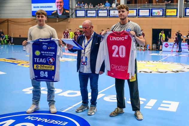 Bastian Freitag TW, ThSV Eisenach back in Eisenach GER, ThSV Eisenach vs. 1 VfL Potsdam, Handball, 1 Bundesliga, 33 Matchday, Season 2024 2025, 04 06 2025 GER, ThSV Eisenach vs. 1 VfL Potsdam, Handball, 1 Bundesliga, 33 Matchday, Season 2024 2025, 04 06 2025 Eisenach Copyright: xEibner-Pressefoto MartinxHerbstx EP_MHT