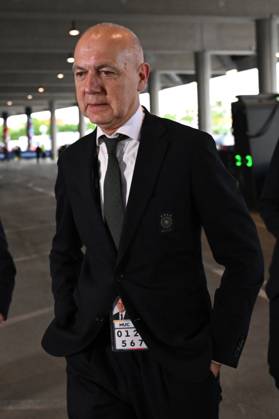 04 06 2025, xjrdrx, Football UEFA Nations League 1 2 Final, Germany Portugal v l DFB President Bernd Neuendorf Deutscher Fussball Bund DFL DFB REGULATIONS PROHIBIT ANY USE OF PHOTOGRAPHS as IMAGE SEQUENCES and or QUASI VIDEO Muenchen