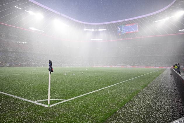 04 06 2025, xjrdrx, Football UEFA Nations League 1 2 Final, Germany Portugal v l hailstorm over the stadium DFL DFB REGULATIONS PROHIBIT ANY USE OF PHOTOGRAPHS as IMAGE SEQUENCES and or QUASI VIDEO Muenchen