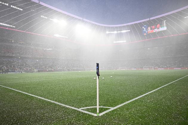 04 06 2025, xjrdrx, Football UEFA Nations League 1 2 Final, Germany Portugal v l hailstorm over the stadium DFL DFB REGULATIONS PROHIBIT ANY USE OF PHOTOGRAPHS as IMAGE SEQUENCES and or QUASI VIDEO Muenchen