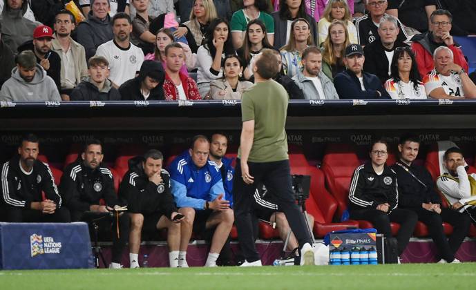 04 06 2025, xjrdrx, Football UEFA Nations League 1 2 Final, Germany Portugal v l Coach Julian Nagelsmann German National Football Team DFB disappointed, disappointed looking, dissapointed DFL DFB REGULATES PROHIBIT ANY USE OF PHOTOGRAPHS as IMAGE SEQUENCES and or QUASI VIDEO Muenchen