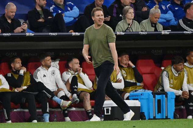04 06 2025, xjrdrx, Football UEFA Nations League 1 2 Final, Germany Portugal v l Coach Julian Nagelsmann German National Football Team DFB gives instructions DFL DFB REGULATIONS PROHIBIT ANY USE OF PHOTOGRAPHS as IMAGE SEQUENCES and or QUASI VIDEO Muenchen