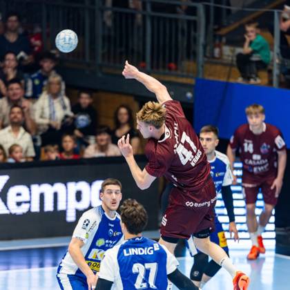 04 06 2025, GER, Handball, Men, Season 24 25, 1 Daikin Handball Bundesliga, 33 Matchday, ThSV Eisenach 1 VfL Potsdam Dustin Kraus 1 VfL Potsdam 99817 Eisenach Werner Assmann Halle Am Sportp Thueringen Germany