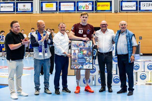04 06 2025, GER, Handball, Men, Season 24 25, 1 Daikin Handball Bundesliga, 33 Matchday, ThSV Eisenach 1 VfL Potsdam Dustin Kraus 1 VfL Potsdam 99817 Eisenach Werner Assmann Halle Am Sportp Thueringen Germany