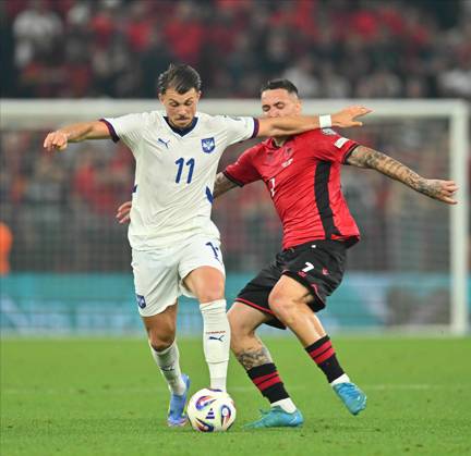 ALBANIA vs SERBIA LAZAR SAMARDZIC, football player of Serbia during World Cup qualification match against Albania, at Kombetare stadium. Tirana, 07.06.2025. photo: MN Press photo mm FOOTBALL, SERBIA, ALBANIA, FIFA World Cup, WM, Weltmeisterschaft, Fussball QUALIFICATIONS MATCH Tirana Kombetare stadium Albania Copyright: xMarkoxMetlas xMNxPressx