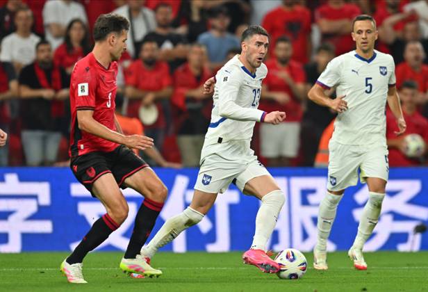 ALBANIA vs SERBIA DUSAN VLAHOVIC, football player of Serbia during World Cup qualification match against Albania, at Kombetare stadium. Tirana, 07.06.2025. photo: MN Press photo mm FOOTBALL, SERBIA, ALBANIA, FIFA World Cup, WM, Weltmeisterschaft, Fussball QUALIFICATIONS MATCH Tirana Kombetare stadium Albania Copyright: xMarkoxMetlas xMNxPressx