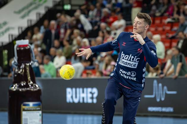 DAIKIN HBL SG Flensburg Handewitt vs Handball Sportverein Hamburg 08 06 25 Emil Manfeldt Jakobsen Nr 31, SG Flensburg Handewitt at the warm up DAIKIN HBL SG Flensburg Handewitt vs Handball Sportverein Hamburg, GP JOULE Arena on 08 06 25 Copyright: xBEAUTIFULxSPORTS MarioxM.xKobergx