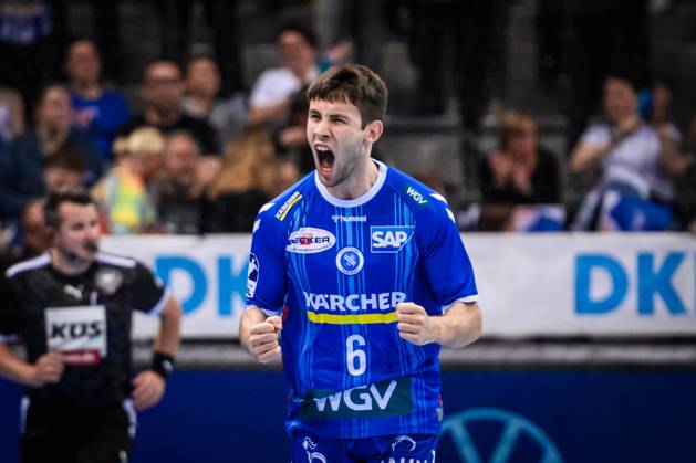 Daniel Fernandez TVB Stuttgart, 06 Jubel GER, TVB Stuttgart SC DHfK Leipzig, DAIKIN HBL, Handball, Bundesliga, 34 Matchday, Season 2024 2025, 08 06 2025 GER, TVB Stuttgart SC DHfK Leipzig, DAIKIN HBL, Handball, Bundesliga, 34 Matchday, Season 2024 2025, 08 06 2025 Stuttgart Copyright: xSandyxDinkelackerx EP_SDR