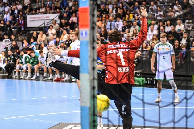 TVB Stuttgart SC DHfK Leipzig Stuttgart, 08 06 2025 Domenico Ebner Leipzig 1 overcome Stuttgart, 08 06 2025 34 Matchday of the Handball Bundesliga, TVB Stuttgart SC DHfK Leipzig, Porsche Arena, Stuttgart Copyright: xBEAUTIFULxSPORTS Märklx