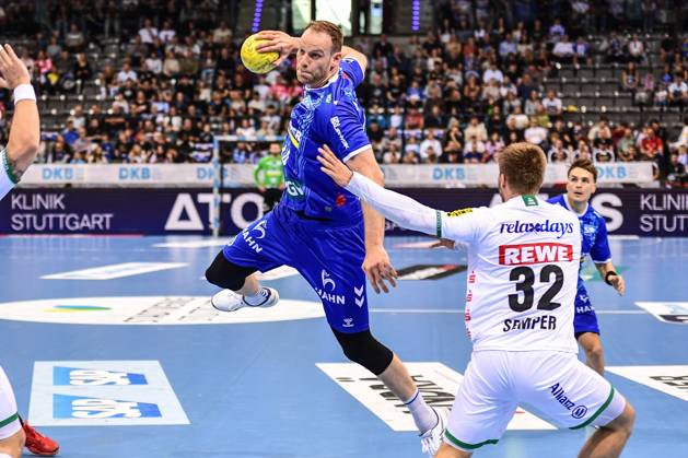 TVB Stuttgart SC DHfK Leipzig Stuttgart, 08 06 2025 Lenny Rubin Stuttgart 44 v Franz Semper Leipzig 32 Stuttgart, 08 06 2025 34 Matchday of the Handball Bundesliga, TVB Stuttgart SC DHfK Leipzig, Porsche Arena, Stuttgart Copyright: xBEAUTIFULxSPORTS Märklx