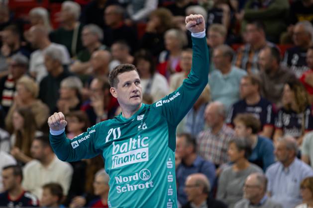 DAIKIN HBL SG Flensburg Handewitt vs. Handball Sportverein Hamburg 08 06 25 Kevin Møller No. 20, SG Flensburg Handewitt DAIKIN HBL SG Flensburg Handewitt vs. Handball Sportverein Hamburg, GP JOULE Arena on 08 06 25 Copyright: xBEAUTIFULxSPORTS MarioxM.xKobergx