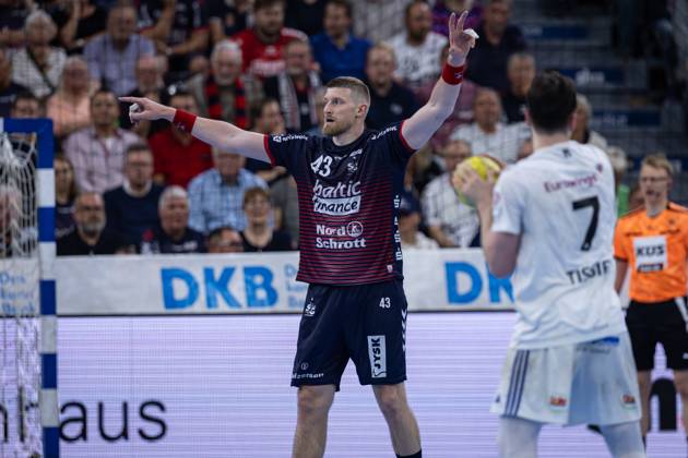 DAIKIN HBL SG Flensburg Handewitt vs Handball Sportverein Hamburg 08 06 25 Blaz Blagotinsek Nr 43, SG Flensburg Handewitt DAIKIN HBL SG Flensburg Handewitt vs Handball Sportverein Hamburg, GP JOULE Arena on 08 06 25 Copyright: xBEAUTIFULxSPORTS MarioxM.xKobergx