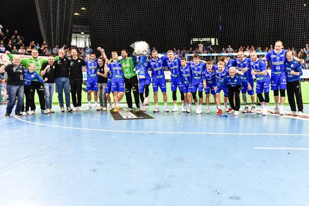 TVB Stuttgart SC DHfK Leipzig Stuttgart, 08 06 2025 Class retention secured Stuttgart cheers Stuttgart, 08 06 2025 34 Matchday of the Handball Bundesliga, TVB Stuttgart SC DHfK Leipzig, Porsche Arena, Stuttgart Copyright: xBEAUTIFULxSPORTS Märklx