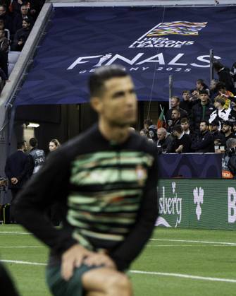 UEFA Nations League Final: Portugal vs Spain Cristiano Ronaldo of Portugal warms up prior to the UEFA Nations League final match against Spain at Allianz Arena in Munich. Copyright: xTaiseixIwamotox