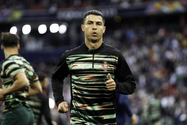 UEFA Nations League Final: Portugal vs Spain Cristiano Ronaldo of Portugal warms up prior to the UEFA Nations League final match against Spain at Allianz Arena in Munich. Copyright: xTaiseixIwamotox